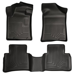 Nissan Altima Floor Liners - Front + Rear - Husky Liners - WeatherBeater - Black - `13-`27